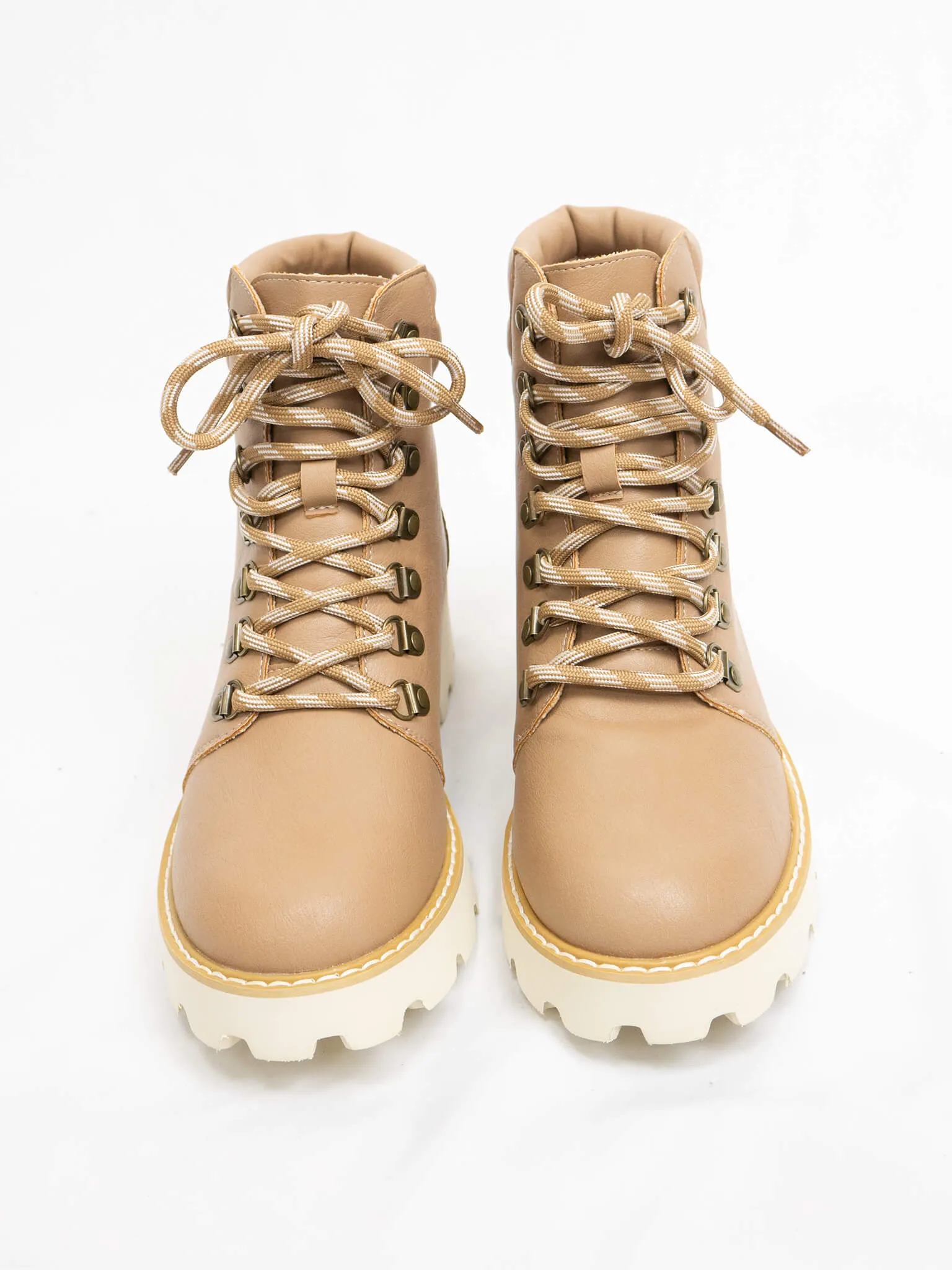 Kinsley Tan Chunky Combat Boot