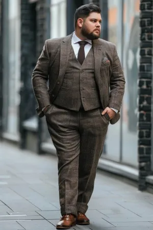 Kitt Royal GentlemanBrown Plus Size Men Beautiful Suit