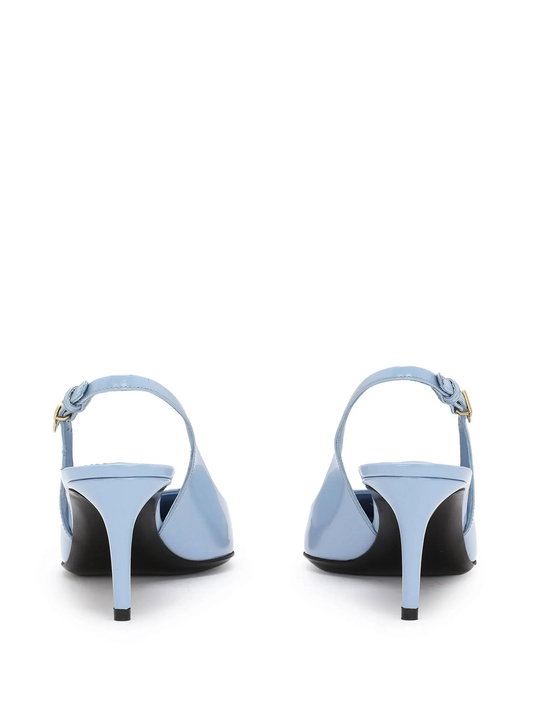 Light Blue Patent Slingback Sandals