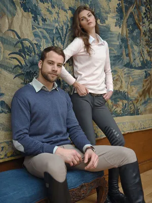 Lisbon Sweater - Navy/Dark Grey - Mens