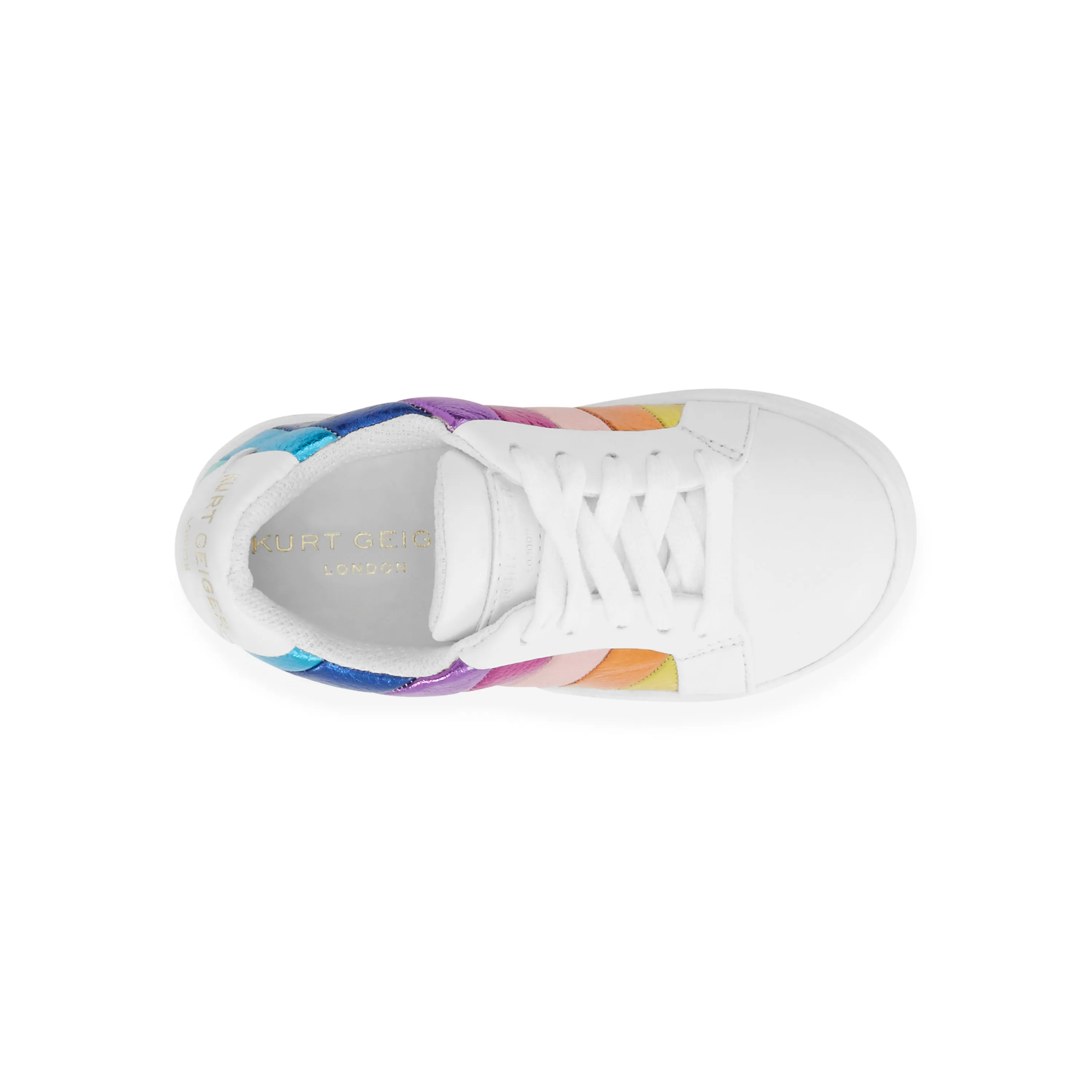 Mini Lane Stripe Sneaker - Little Kid White