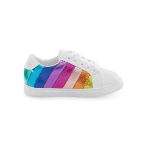 Mini Lane Stripe Sneaker - Little Kid White