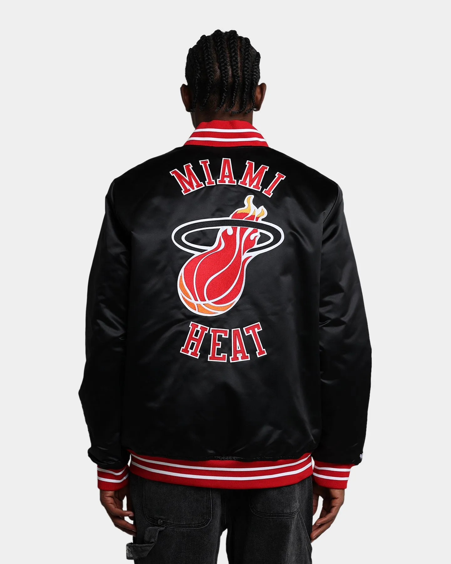 Mitchell & Ness Miami Heat Heavyweight Satin Jacket Black