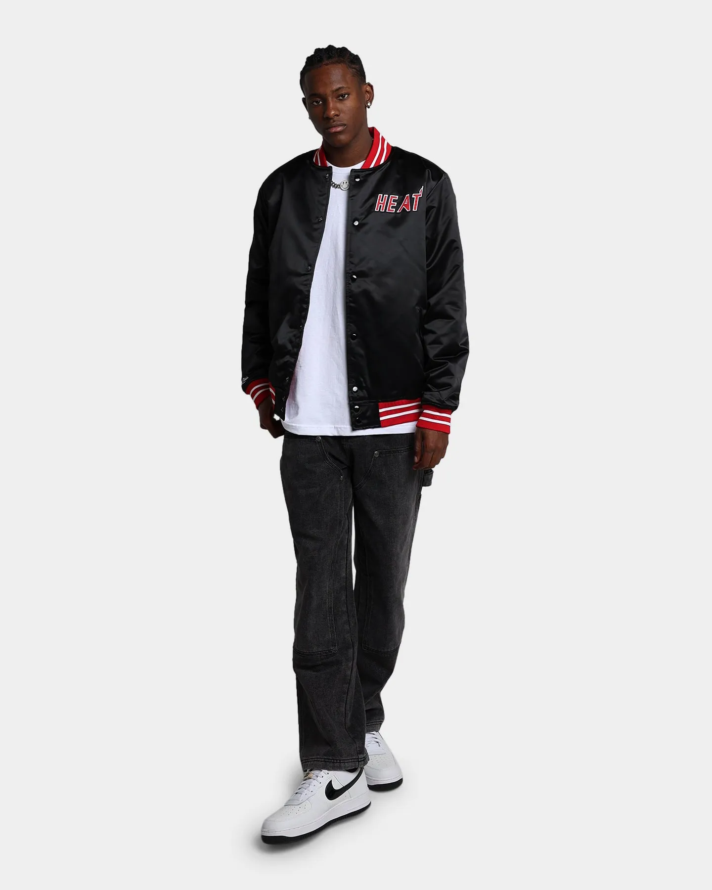 Mitchell & Ness Miami Heat Heavyweight Satin Jacket Black