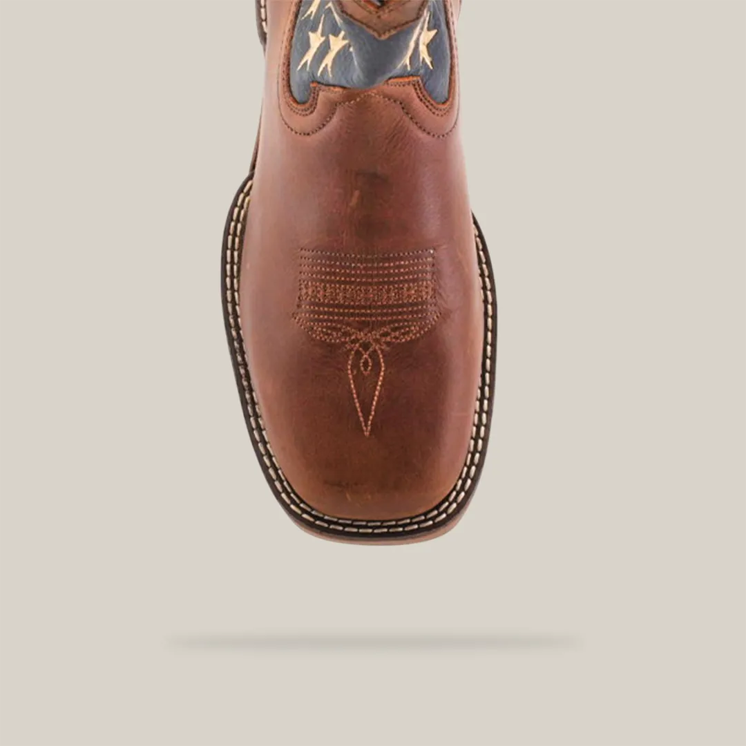 Navy Brown US Flag Waterproof - Composite Toe