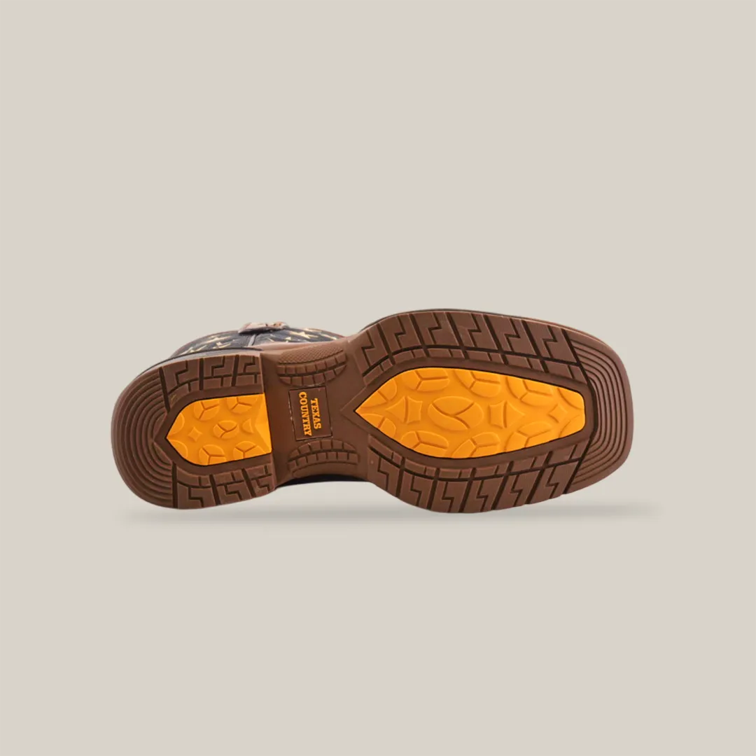 Navy Brown US Flag Waterproof - Composite Toe