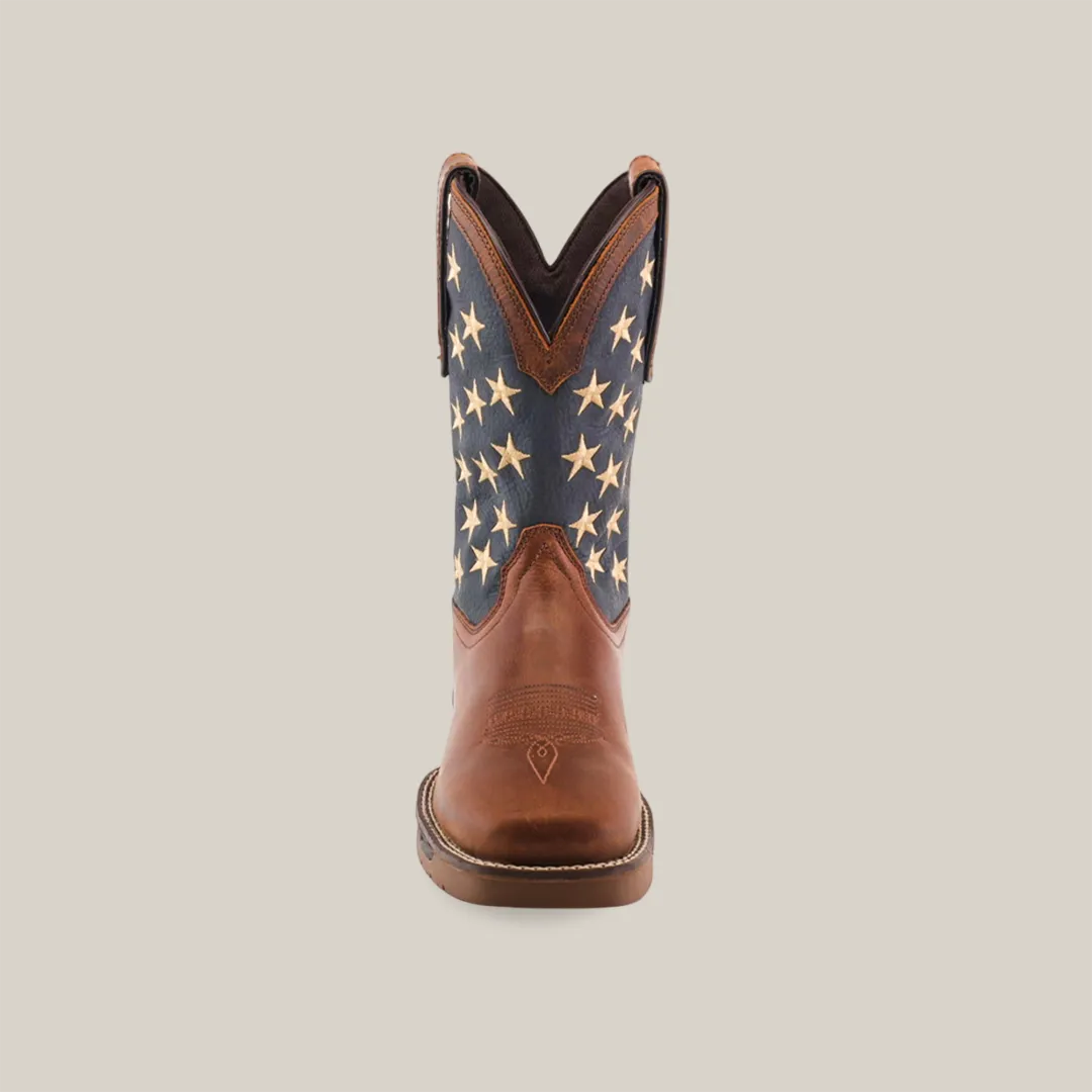 Navy Brown US Flag Waterproof - Composite Toe