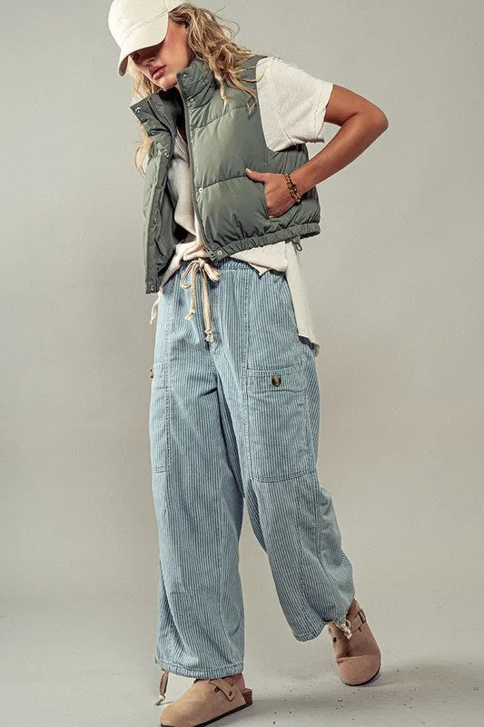 NEW! Urban Flex Cargo Pants in Blue Stripe