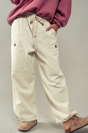 NEW! Urban Flex Cargo Pants in Cream