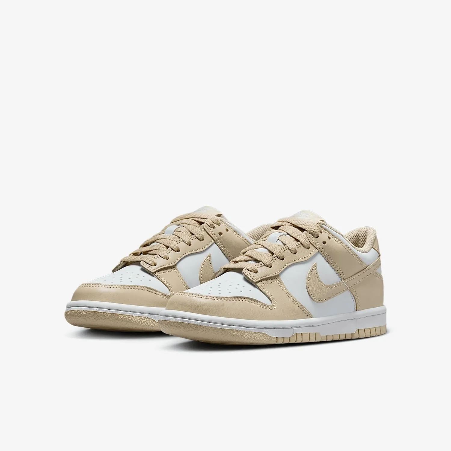 Nike Dunk Low Big Kids' Shoes (FB9109-200, Desert Khaki/Pure Platinum/Desert Khaki)