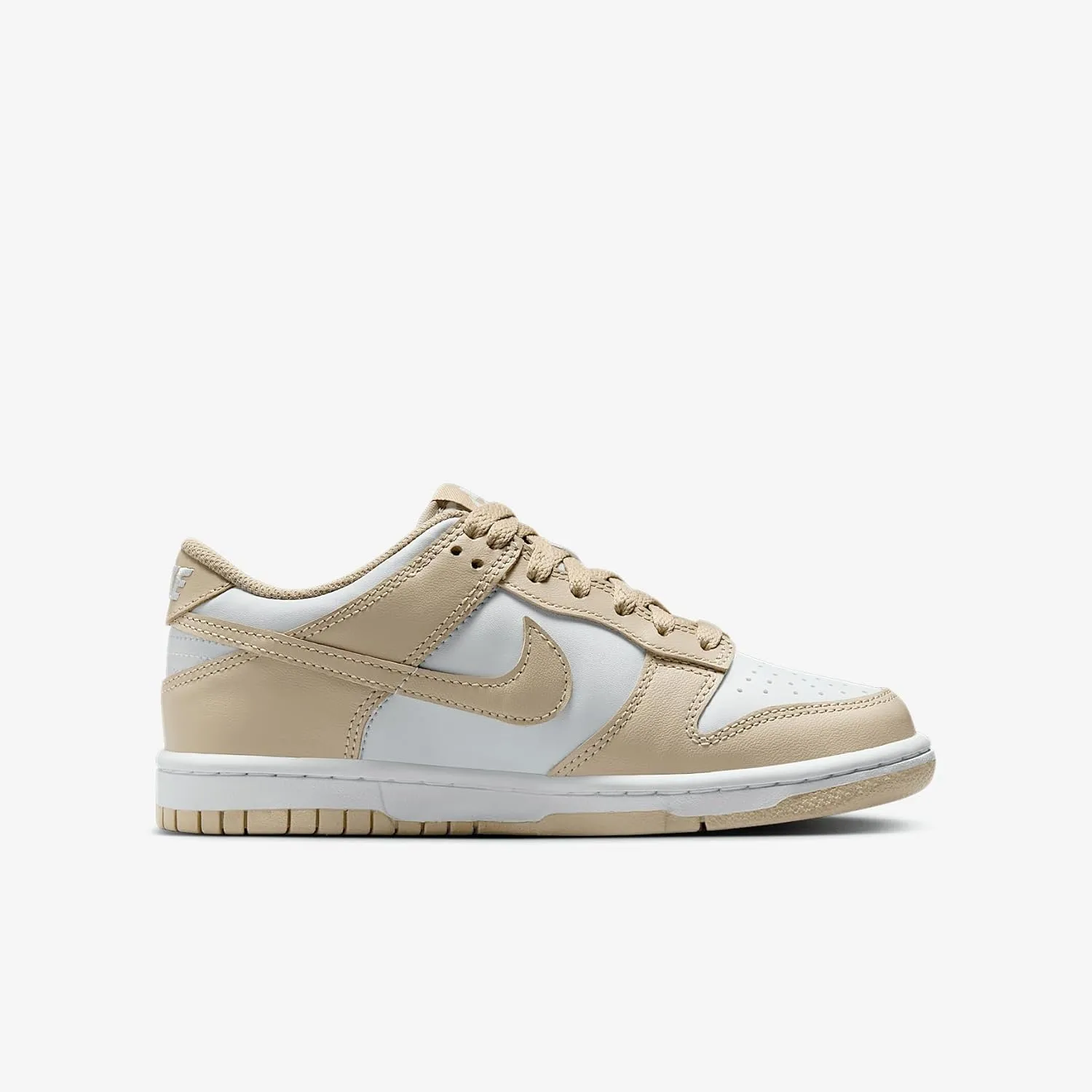 Nike Dunk Low Big Kids' Shoes (FB9109-200, Desert Khaki/Pure Platinum/Desert Khaki)