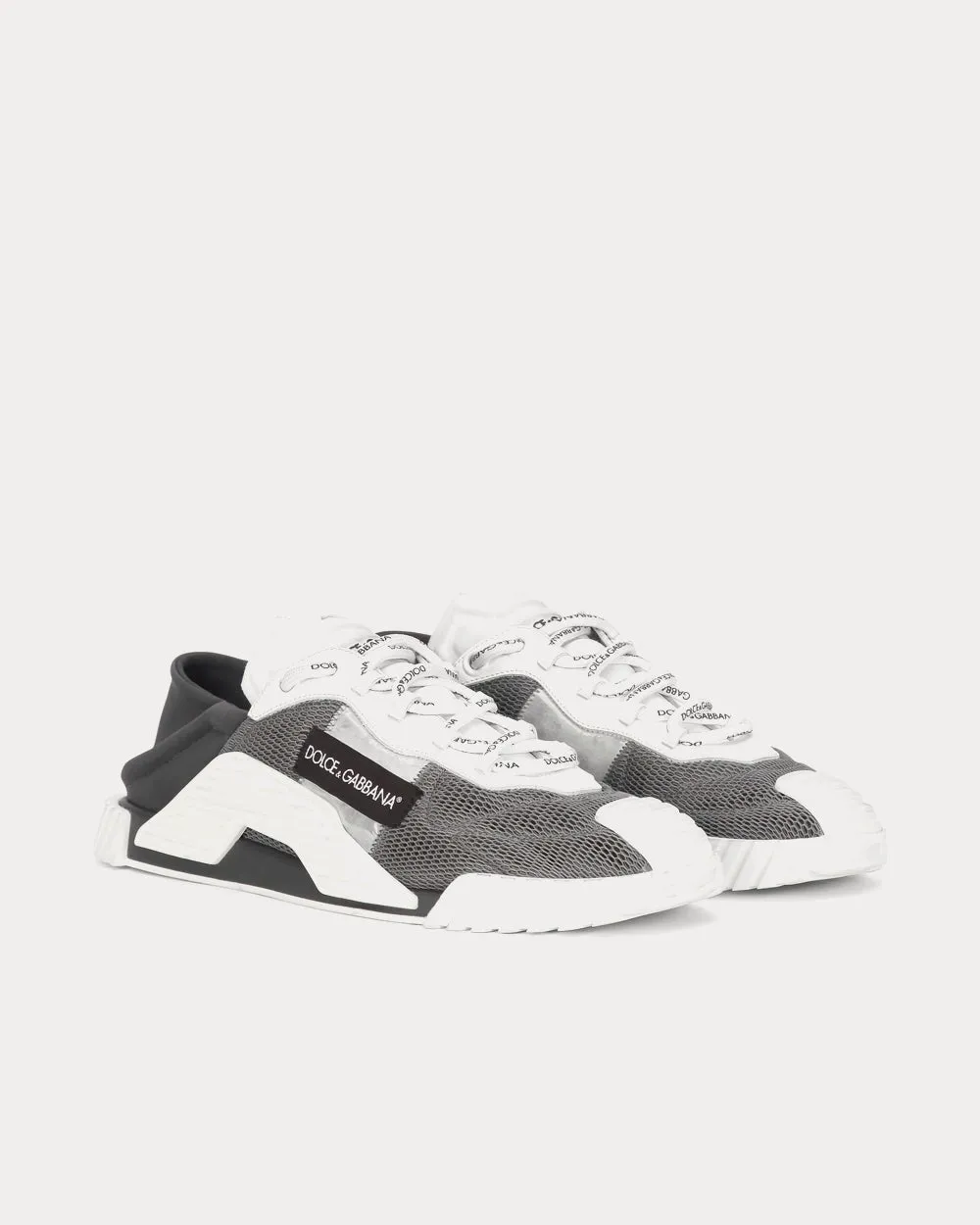 Ns1 Slip On Mixed Material Grey Low Top Sneakers