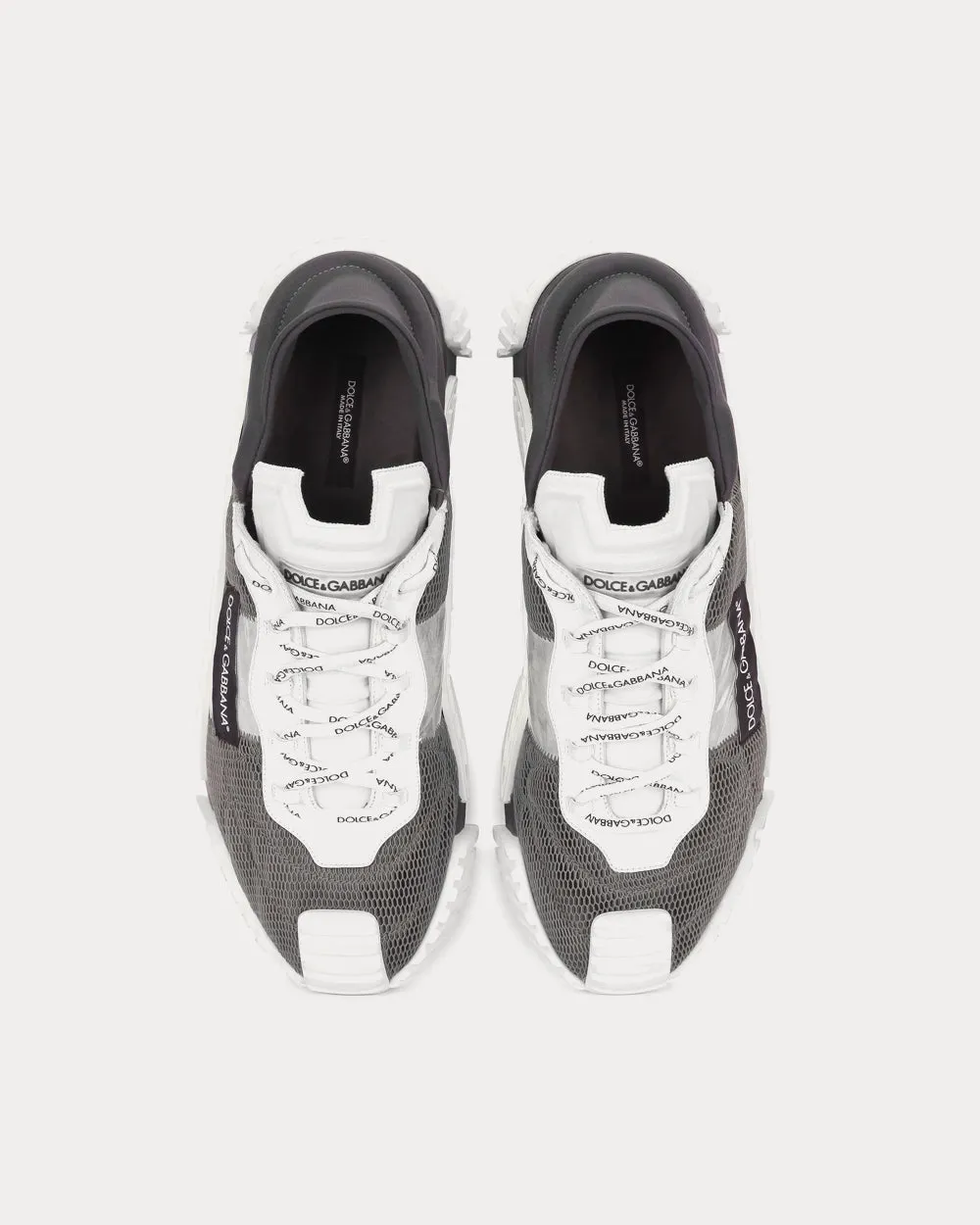 Ns1 Slip On Mixed Material Grey Low Top Sneakers