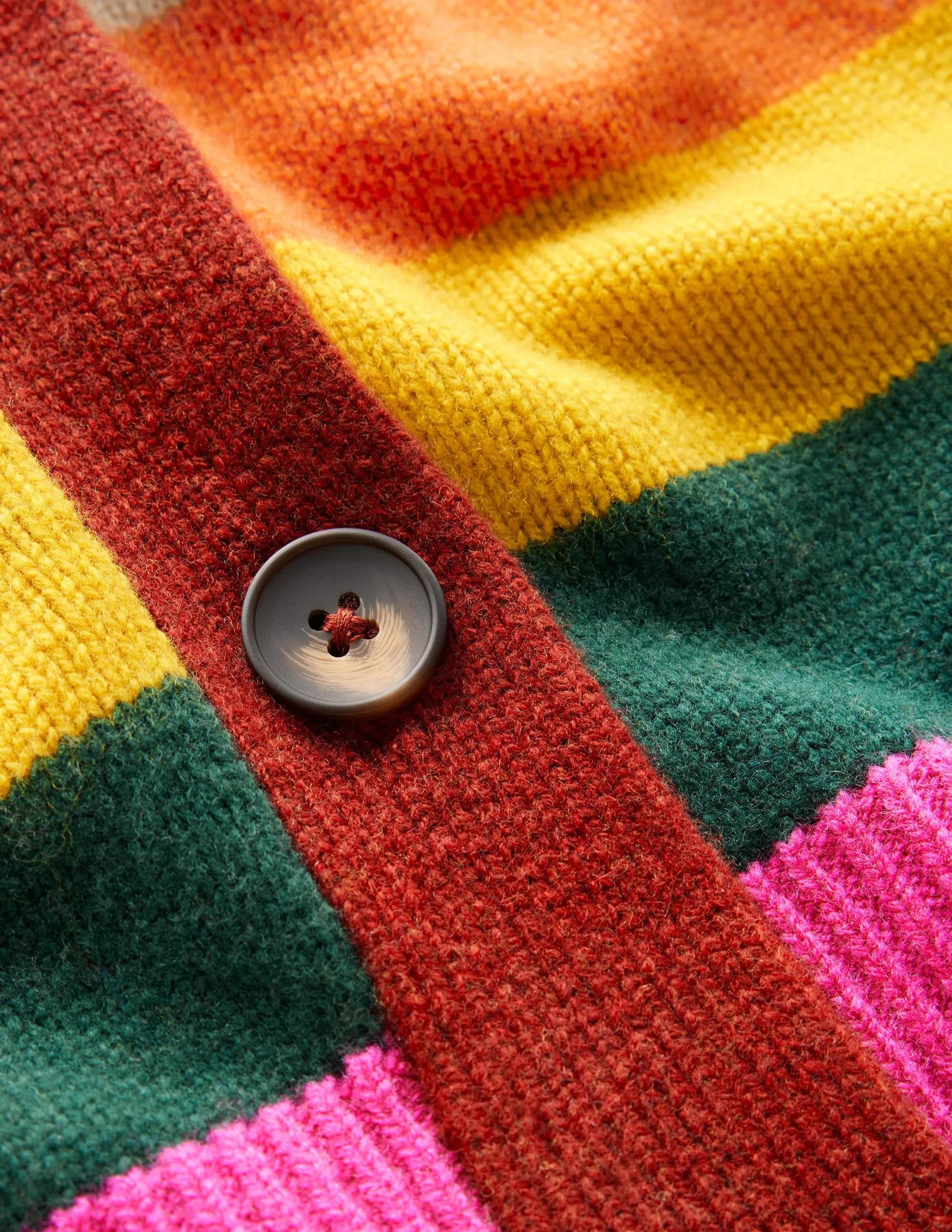 Olivia Merino Cardigan-Rainbow Multi