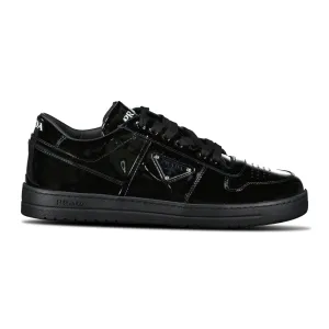 Prada Downtown Patent Leather Trainers Black