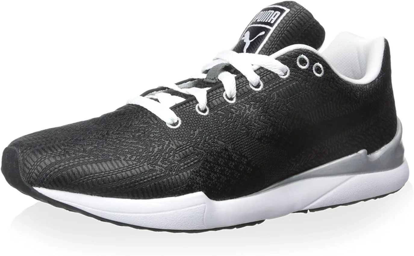 Puma Men's Xs500 Woven Sneaker, Dark Shadow/Black/Wh, 9.5 M