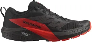 Salomon Men's Sense Ride 5, Black Fiery Red Black, 10