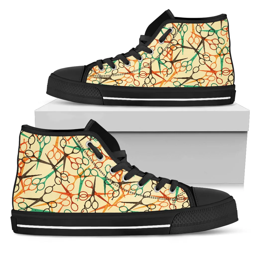 Scissors Pattern High Tops