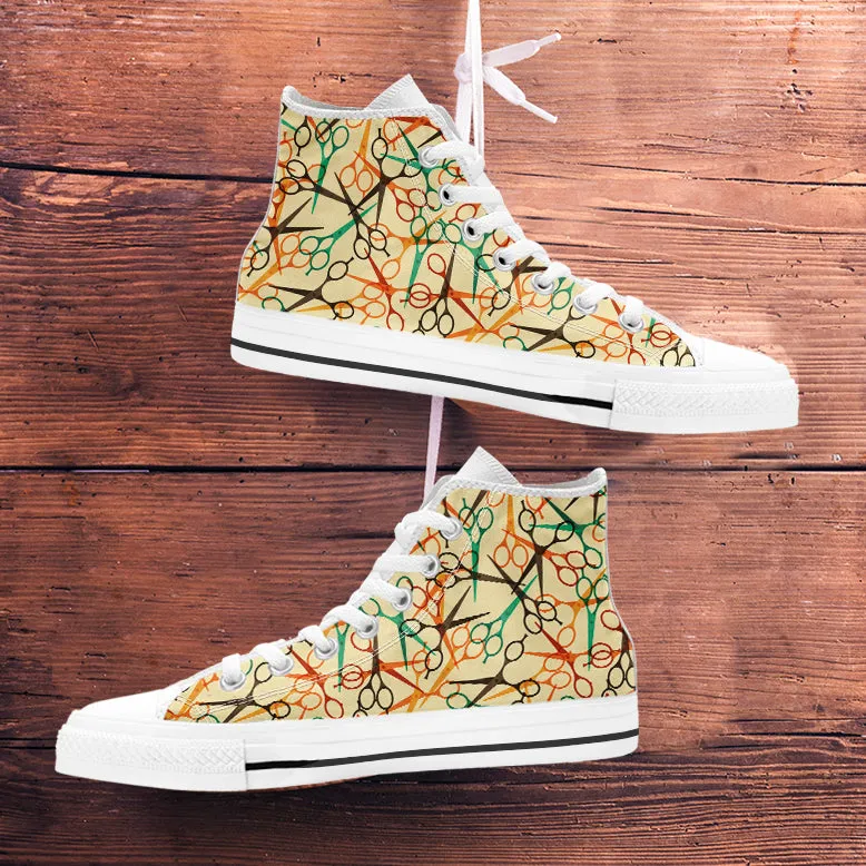 Scissors Pattern High Tops