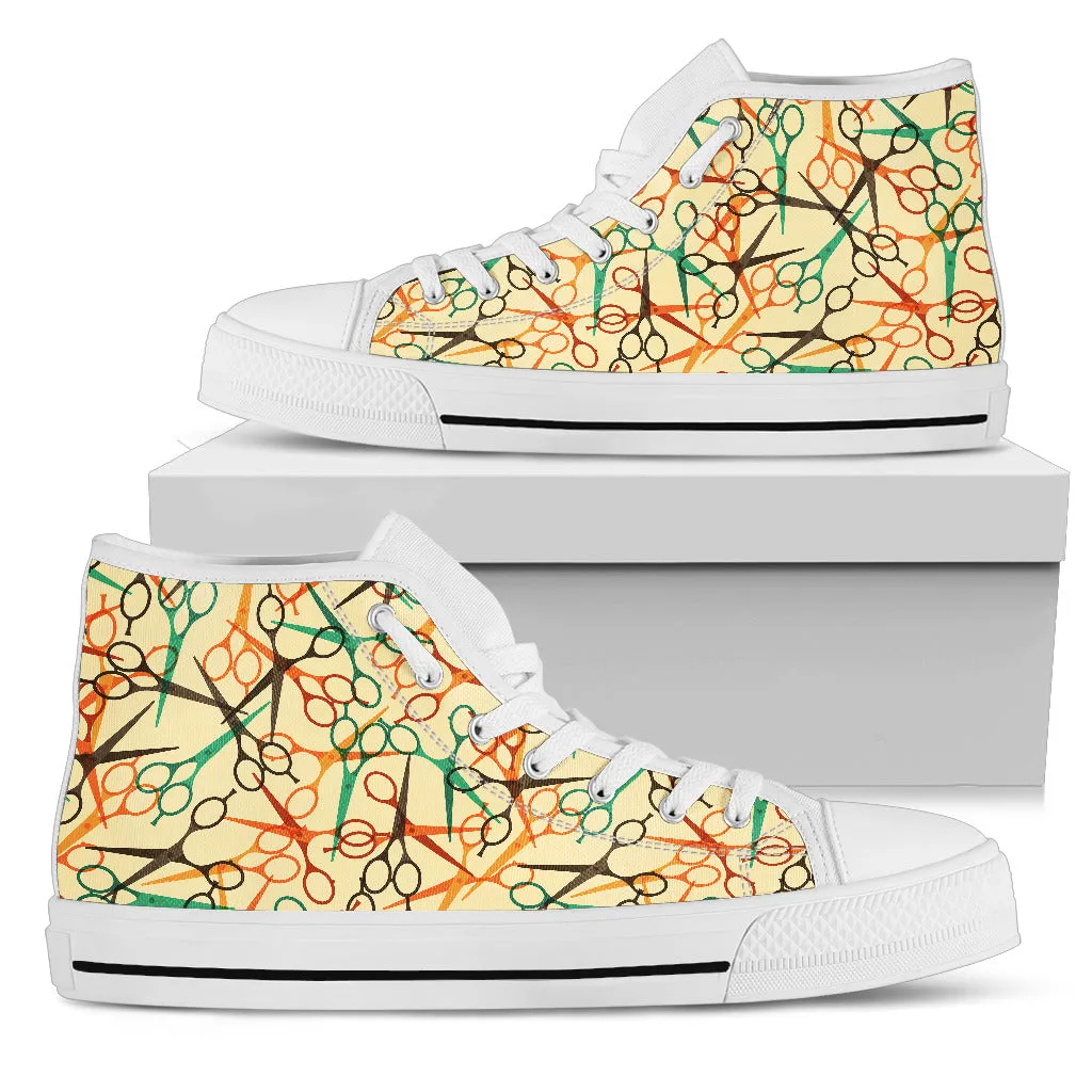 Scissors Pattern High Tops