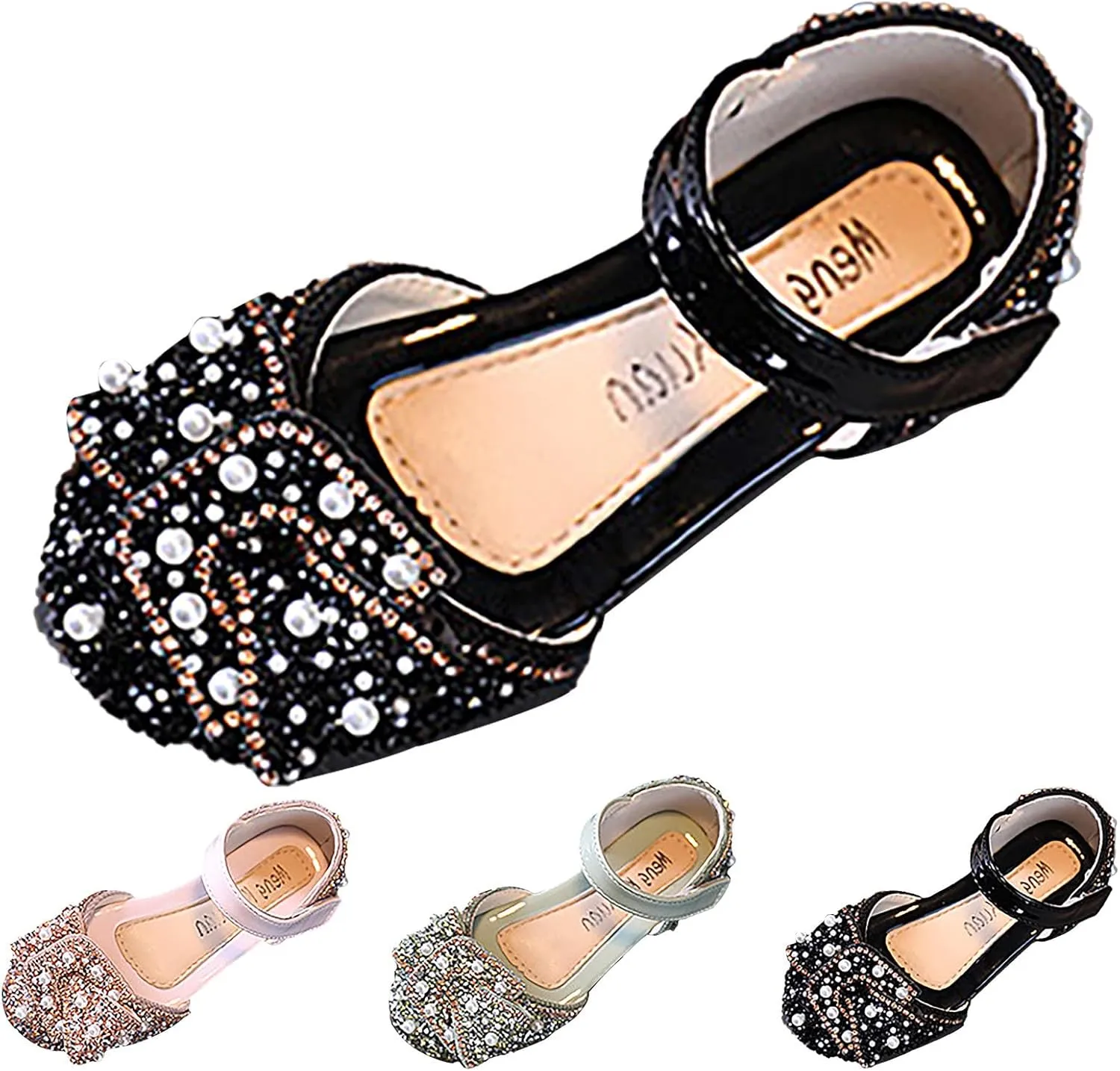 sfdgfhyf Boys Solid Color Foot Warmer Fashion Spring Summer Girls Dance Shoes Princess Dress Performance (Green, 3 Big Kids)