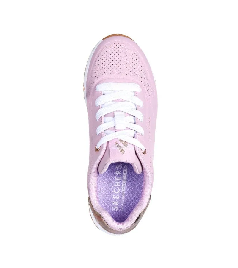 Skechers Girls Lace Up Runner Uno Gen1 - Shimmer Away 310545L