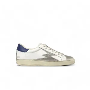 Sneaker Iconic Bianco e Blu Navy