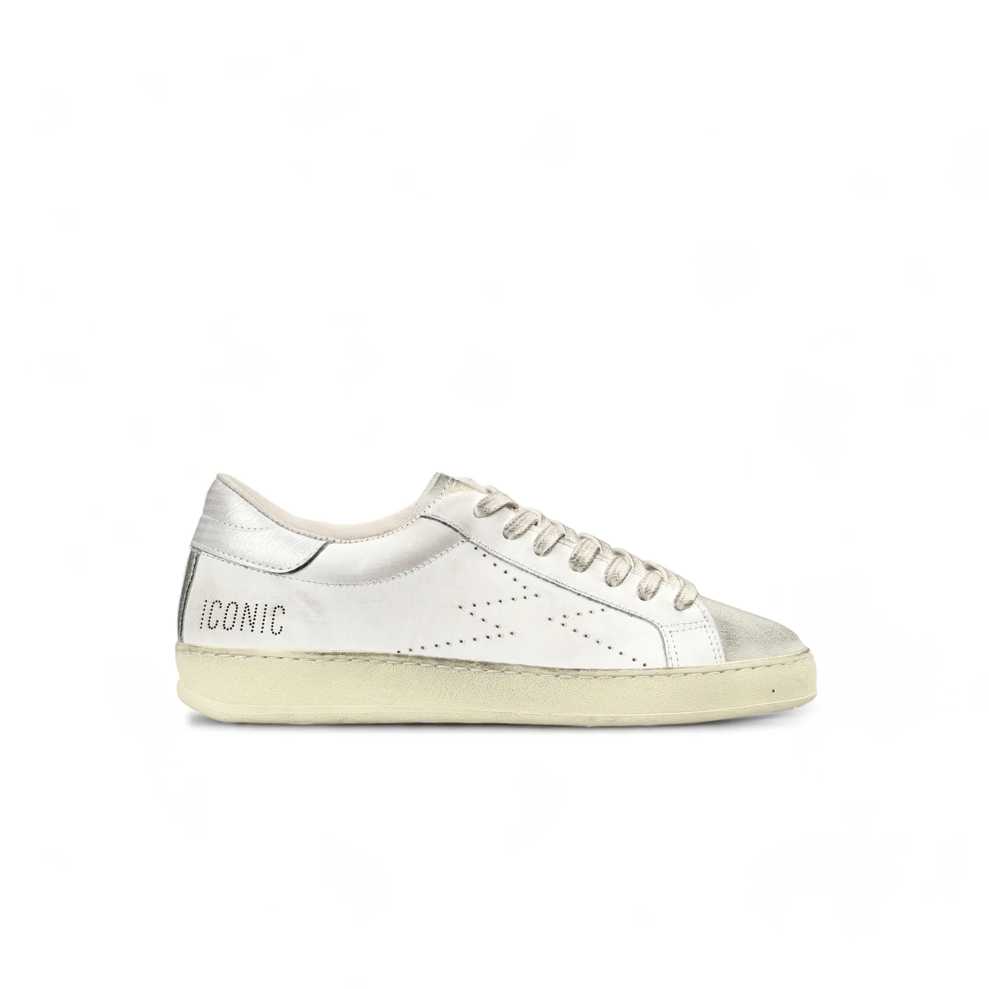 Sneaker Iconic Bianco Logo Perforato