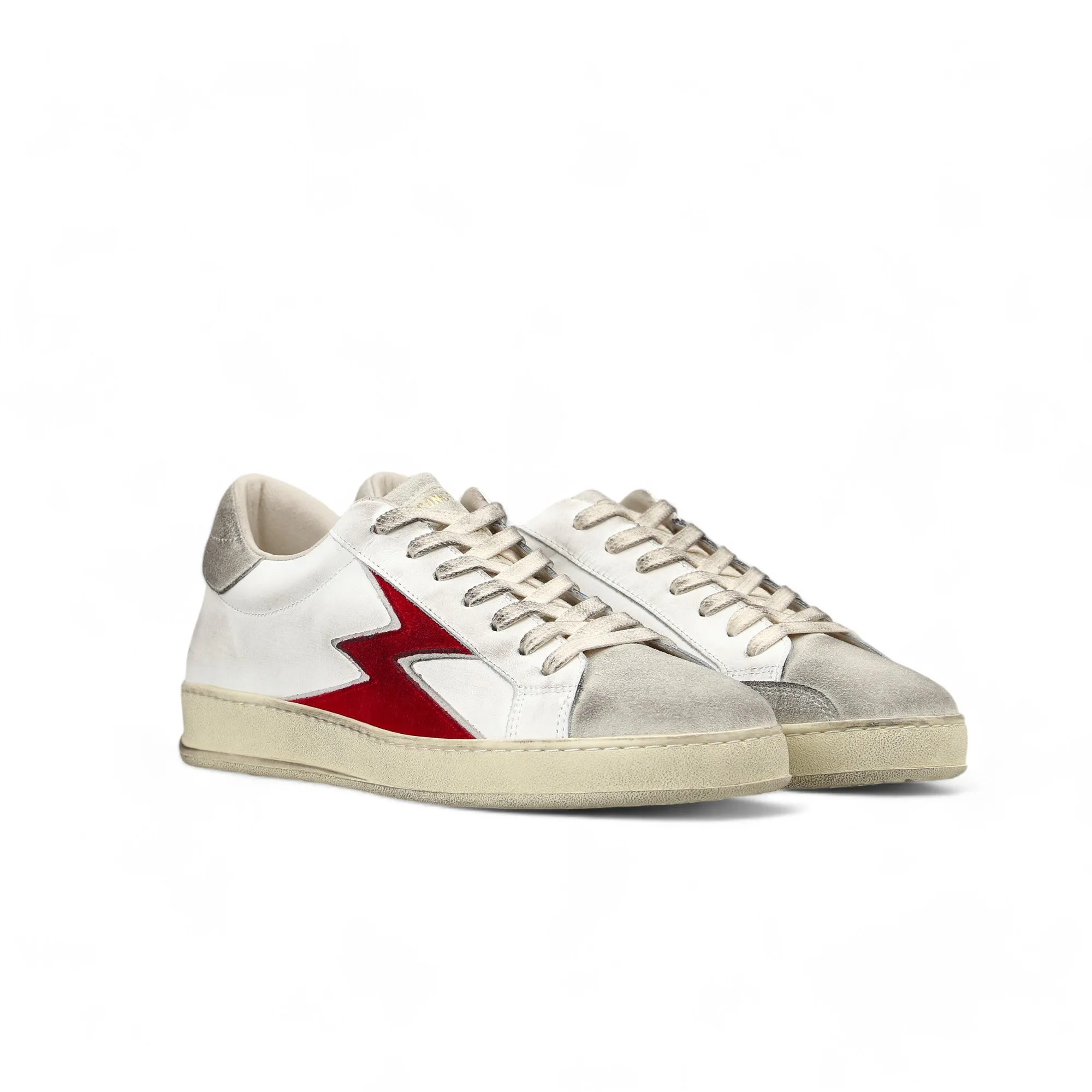 Sneaker Iconic Bianco Logo Rosso