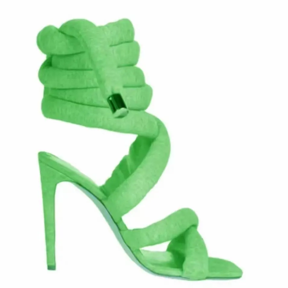 Square Toe and Sky-High Stiletto Heels Strappy Roman Sandals