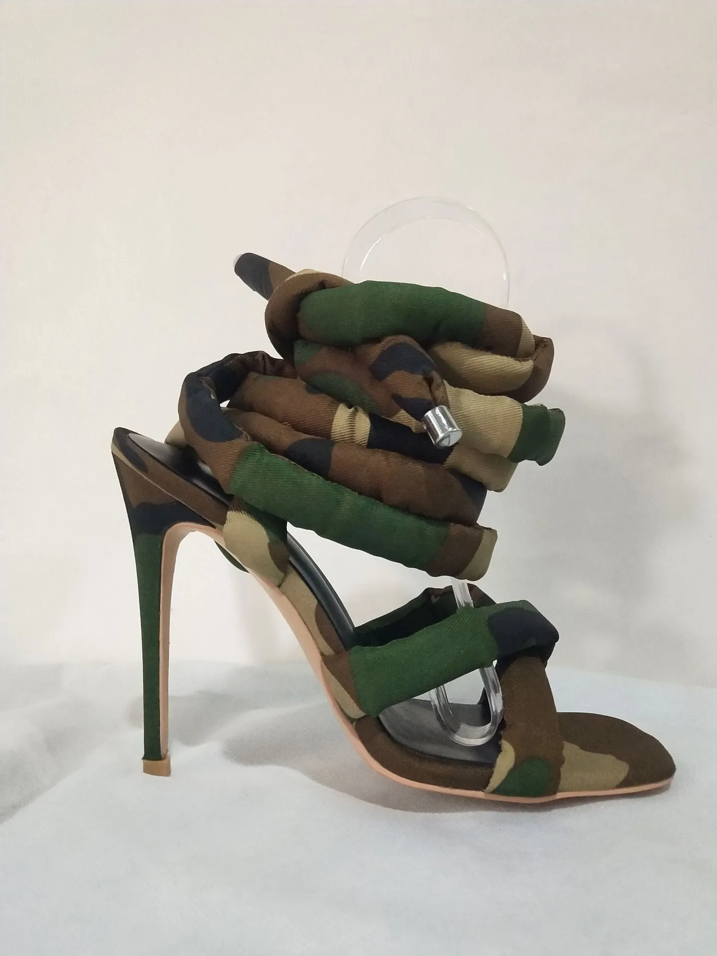 Square Toe and Sky-High Stiletto Heels Strappy Roman Sandals