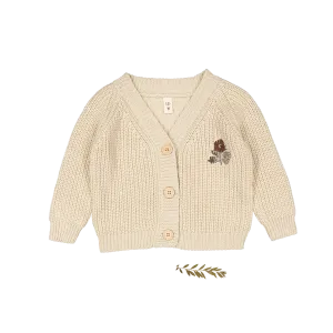 The Chunky Knit Cardigan - Ava Cream