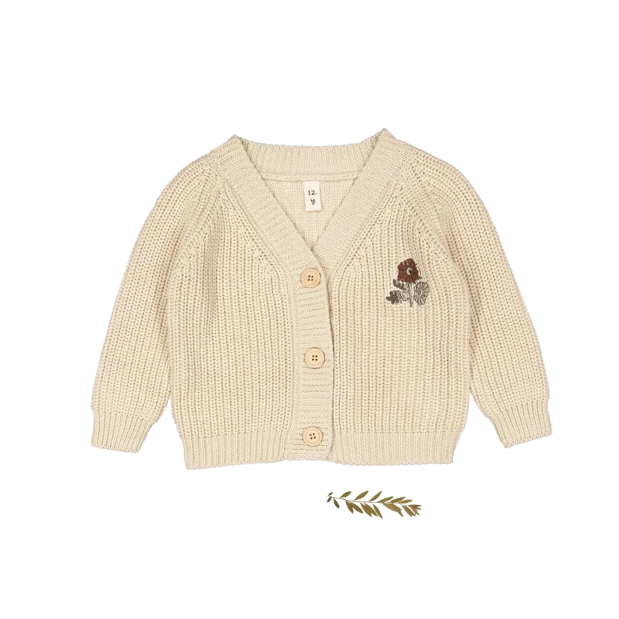The Chunky Knit Cardigan - Ava Cream