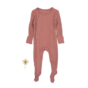 The Snap Romper - Rosewood Ribbed