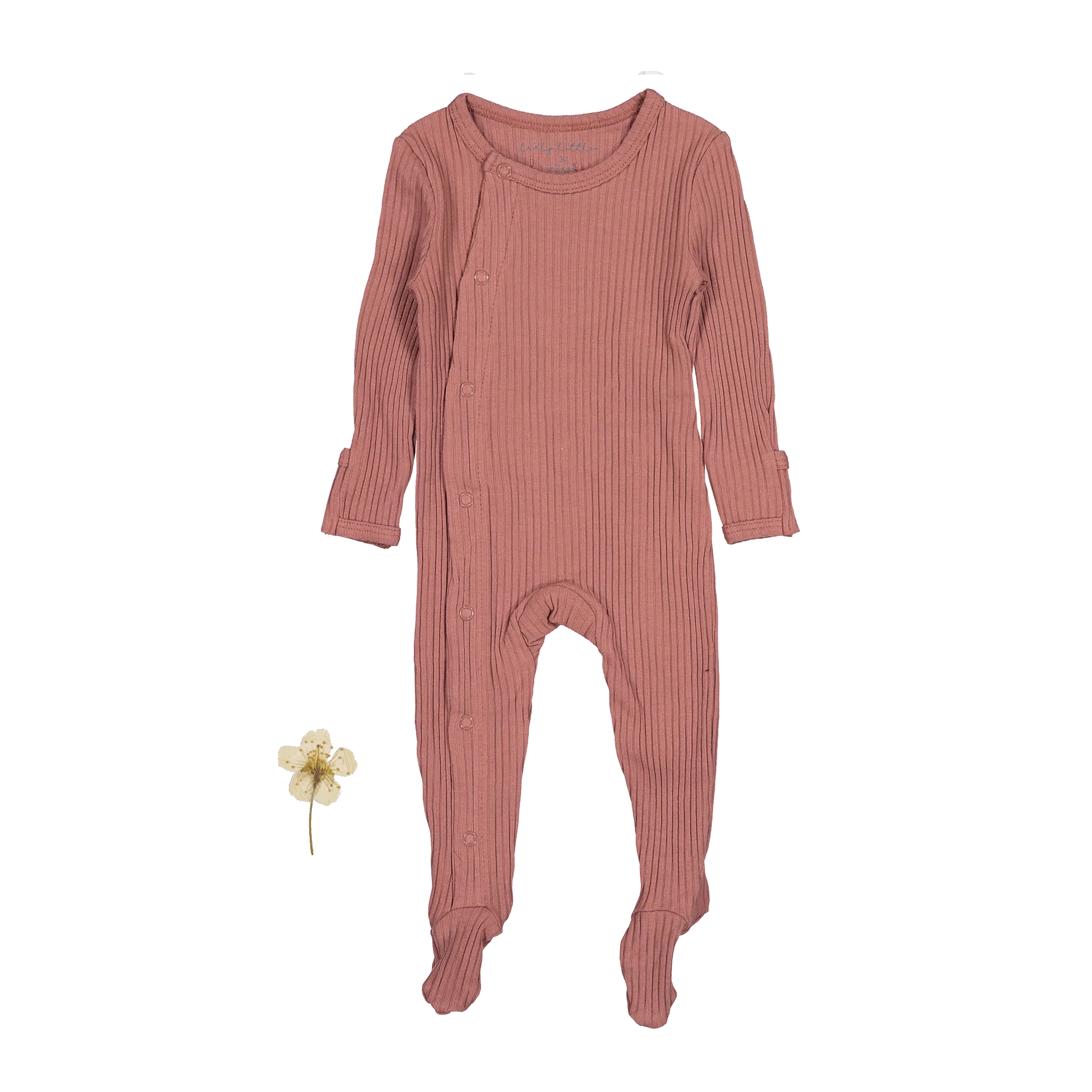 The Snap Romper - Rosewood Ribbed