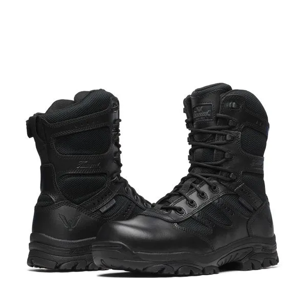 Thorogood 8" Deuce Black Waterproof Round Comp Toe Tactical Side-Zip Work Boot