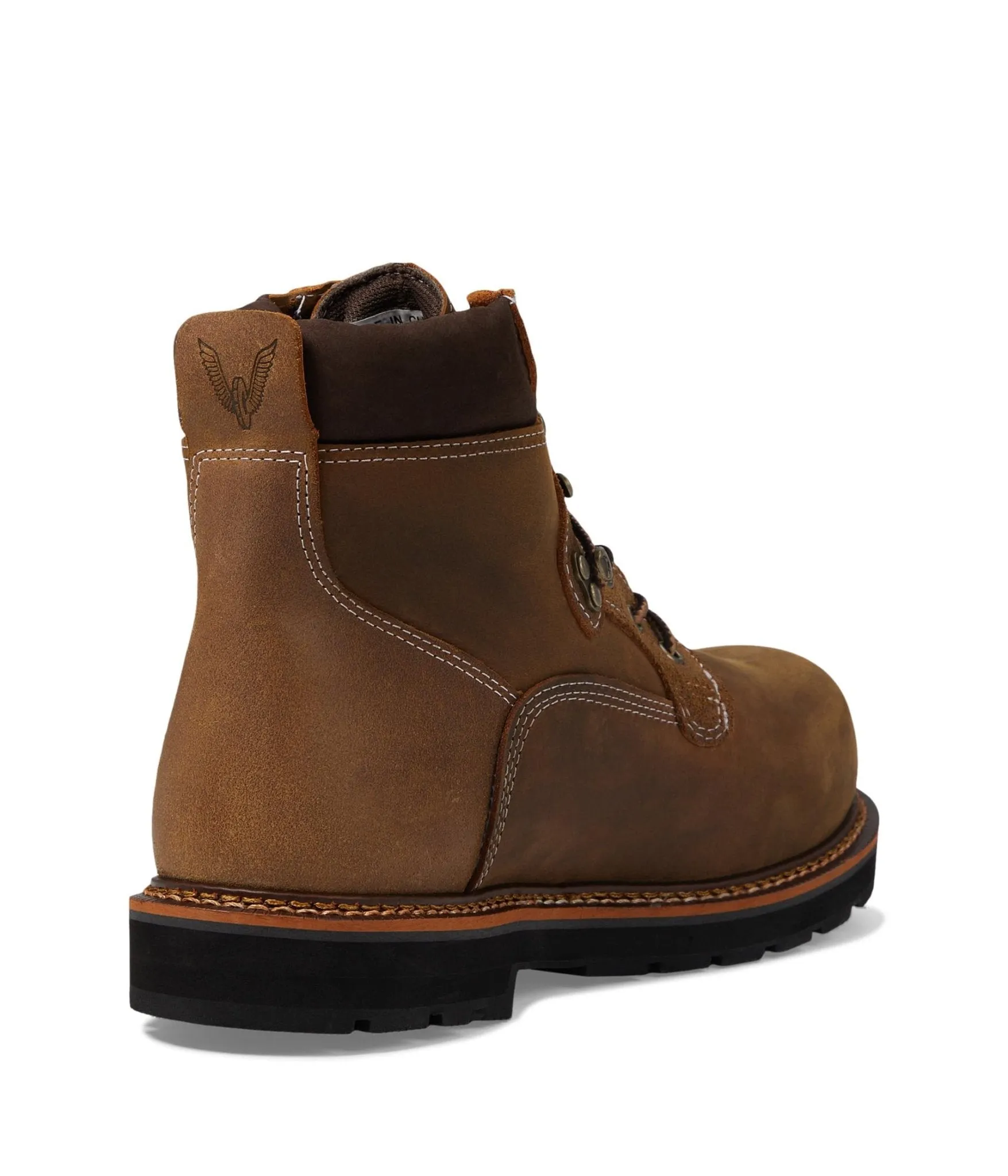 Thorogood Men's 6" Waterproof Crazy Horse Round Nano Comp Safety Toe 90 Heel Work Boot