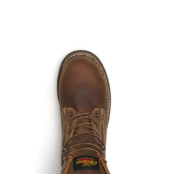 Thorogood Men's 6" Waterproof Crazy Horse Round Nano Comp Safety Toe 90 Heel Work Boot