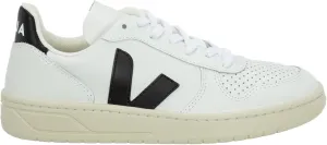 Veja Women's V-10 Lace Up Sneakers, Extra White/Black, 6 Medium US