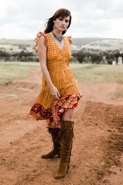 WILD WEST MINI DRESS AUTUMN GLORY