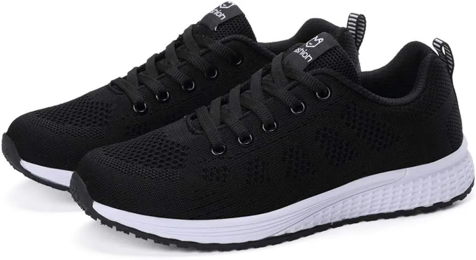 Women Sneakers Fashion Casual Canvas Fashion Casual Shoes Wedge Tennis Shoes for Women Black and White Loafers Women Shoes Slip On Sneakers Women Wide Width