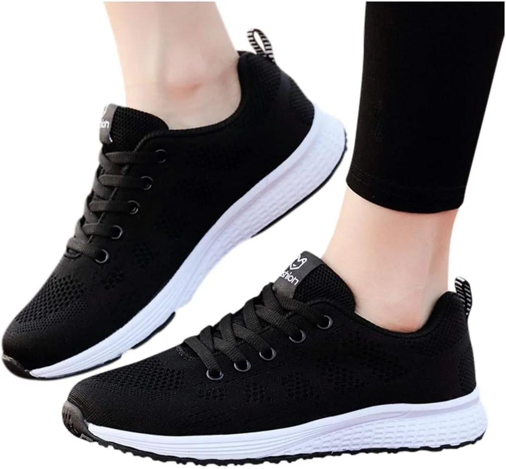 Women Sneakers Fashion Casual Canvas Fashion Casual Shoes Wedge Tennis Shoes for Women Black and White Loafers Women Shoes Slip On Sneakers Women Wide Width